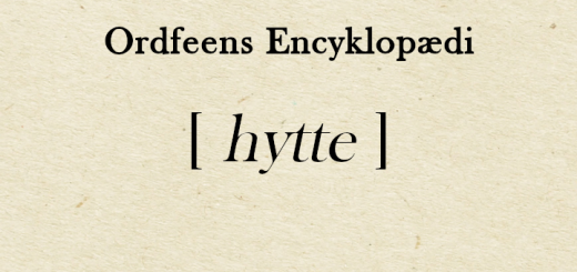 Ordfeens Encyklopædi ordforklaring på hytte